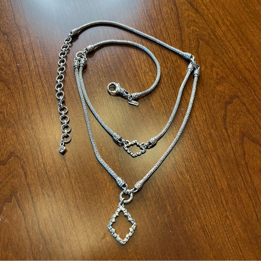 SARDA .925 sterling silver necklace 20-24”